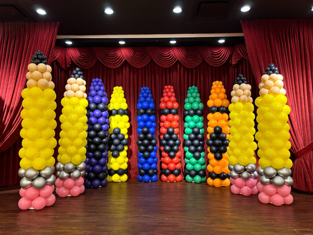 Giant balloon pencil statement pieces