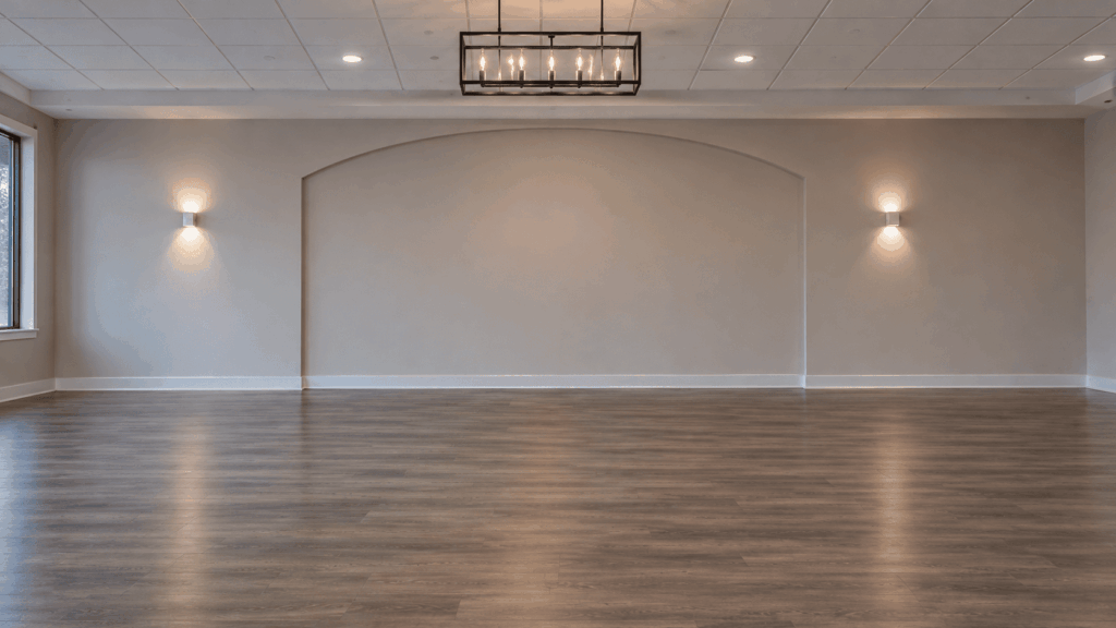 Venue before balloon decor